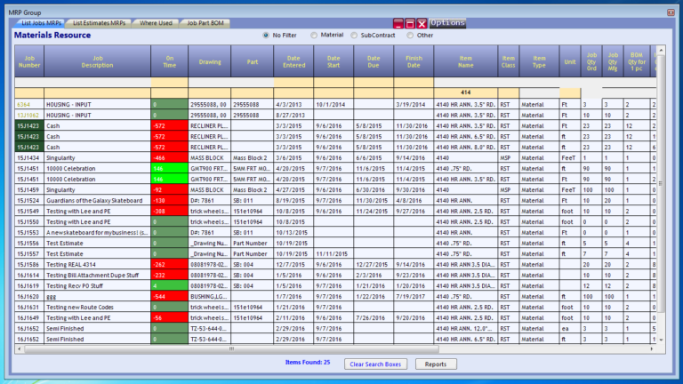 Material Resource Planning (MRP) » Realtrac Shop Management Software ...